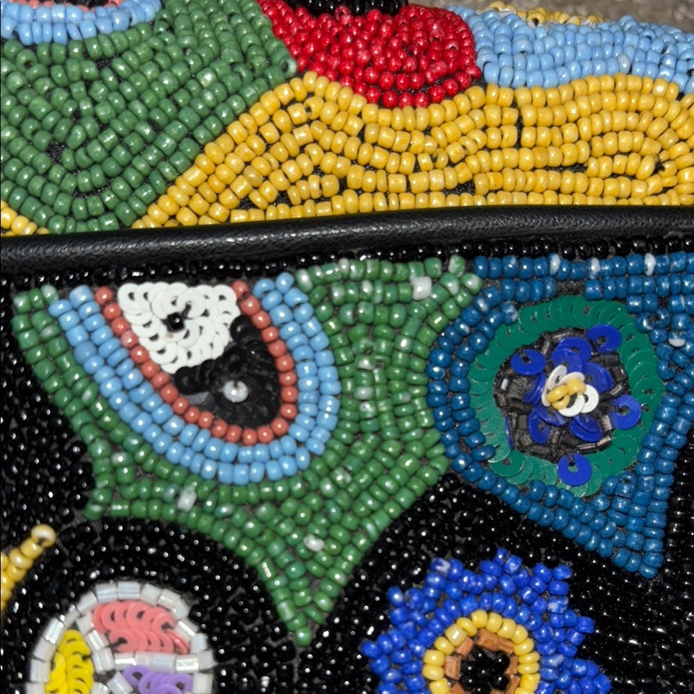 Staud Tommy Beaded Bag- Black Millefiori - Picture 7 of 7